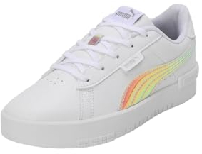 PUMA M dchen Jada Holo Ps Sneaker, Puma White Puma Silver, 31 EU