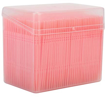 Palillo de dientes de doble cabeza, grado comestible Pp hizo diseño de cabeza redonda 1100pcs/Box palillos de dientes de plástico para la mayoría de la gente