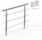 Sonnewelt Corrimano Acciaio Inox 100 * 4.2 * 106.5cm,3 traverse,Ringhiera con kit di installazione,Passamano per Interni o Esterni