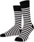 Mysocks Extra Feine Baumwolle, Nahtlose Zehenpartie, Gestreifte Socken Streifen weiß schwarz 37-41