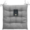 LILENO HOME 2er Set Stuhlkissen Silber (40x40x4,5 cm) - Sitzkissen für Gartenstuhl, Küche oder Esszimmerstuhl - UV-beständige Indoor u. Outdoor Stuhlauflage als Stuhl Kissen (Laura OLF)