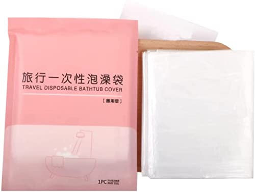CL-Link 10PCS Large Disposable Film Bathtub Cover Liner Heat-resistant Thickening for Household, Travel Hotel Bathtubs, Salon and SPA Useful (260cmx 120cm), Transparent (YCXYGD-10)