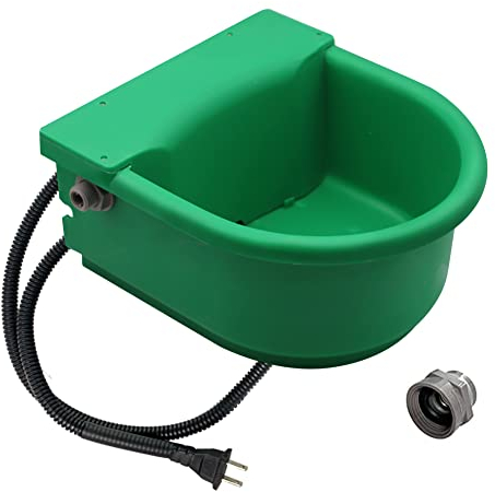APlayfulBee Automatischer beheizter Hundenapf, Futternapf, konstante Temperaturspender, 3 l, Thermonapf für den Außenbereich, mit Schwimmer-Kugelhähnen für Haustiere, Hunde, Pferde, Rinder, Ziegen,