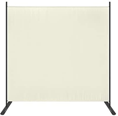 UISEBRT Paravent Raumteiler Innen 185x180cm Trennwand Sichtschutz Stellwand Sichtschutzwand Wandschirm mit Bodenheringe und Kabelbinder, für Balkon, Garten, Restaurant, Beige