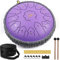 Zungentrommel,AKLOT Tongue Drum 12 Zoll 13 Notizen Handpan Stahlzungentrommel C Dur Steel Tongue Drum mit Schlegel Hinweis Aufkleber Finger Picks Mallet Bracket und Tasche