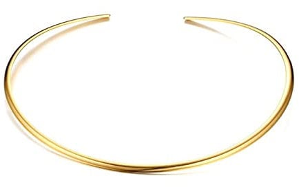 Mesnt Women Necklace Gold, Stainless Steel Wire Choker Necklaces for Womens Gold