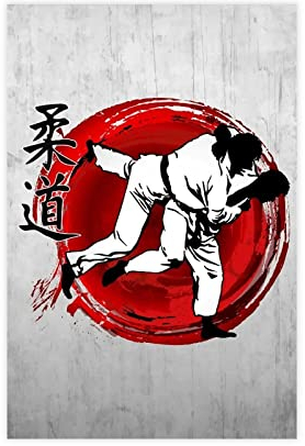 MJKO Japanische Judo-Kunst, Leinwand, Poster, Schlafzimmer, Dekoration, Sport, Landschaft, Büro, Zimmer, Dekoration, Geschenk, ohne Rahmen, 30 x 45 cm
