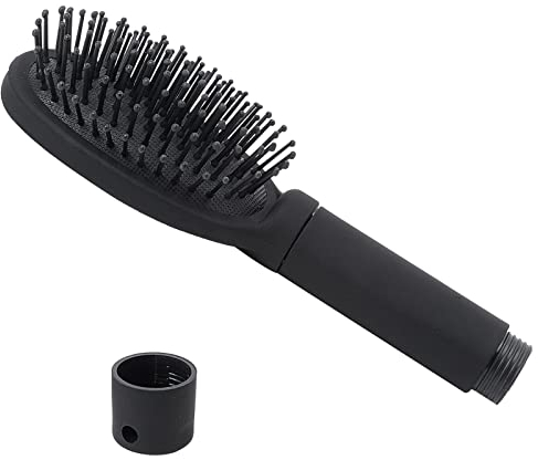 GORGECRAFT Diversion Safe Haarbürste Schwarze Haarbürste Mit Verstecktem Fach Tragbarer Haarbürstenkamm Diversion Aufbewahrungsdose Versteckte Aufbewahrung Mit Abnehmbarem Deckel Zum Verstecken