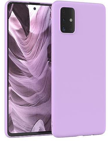 EAZY CASE - Silikonhülle für Samsung Galaxy A51 Hülle Silikon Case Lila weich stoßfeste Handyhülle Samsung Galaxy A51 Schutzhülle mit Kameraschutz Dünn Premium Schutz Cover TPU Phone Bumper in Violett