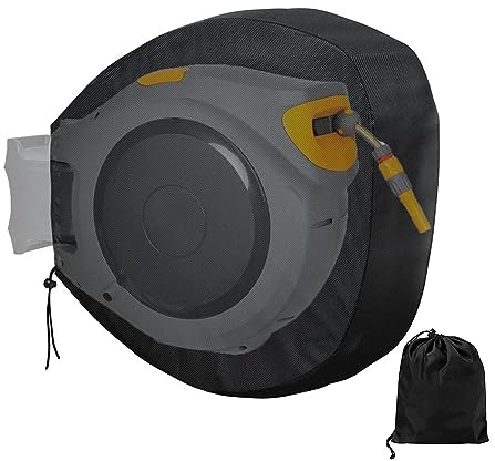 SKUDA Outdoor-Schlauchabdeckung - Wandmontierte Schlauchabdeckungen für den Außenbereich,420D Oxford-Gewebe, UV-beständig, wasserdicht, Gartenschlauchtrommel, zusammenklappbare Abdeckung
