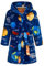 Baogaier Bademantel Kinder Jungen Flanell Lange Ärmel Weiche Bequeme kinderbademantel mit Kapuze Schlafoveralls Pyjama Taillengürtel Planet Blau Robe,Gr.104-110