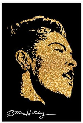 THEGIS Billie Holiday Portrait Leinwand Poster Wandkunst Dekor Druck Bild Gemälde für Wohnzimmer Schlafzimmer Dekoration ungerahmt 30 x 45 cm