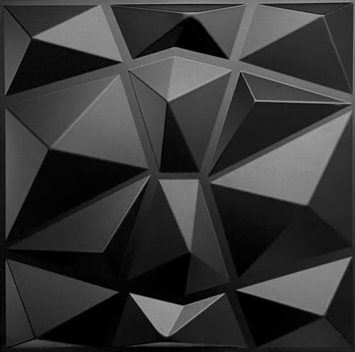 8 pièces 3D panneaux muraux & plafond, 50cm x 50cm en plastique PVC, Mur 3D, Plafond 3D, revêtement mural, Salle de jeux, 2m² - 1mm d'épaisseur