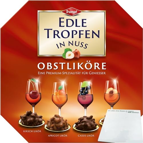 Trumpf Edle Tropfen in Nuss rot Obstliköre (250g Packung) + usy Block
