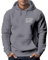 Neverless® Hoodie Herren Print Polygon Bär Natur Outdoor Kapuzenpullover Fashion Streetstyle Convoy-Grey XL