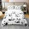 richhome Kawaii Panda 100% Natur Baumwolle Bettbezug 135x200, Cartoon Wild BearSoft Bettwäsche Set, graue Punkte Tröster Abdeckung Bettwäsche (kein Tröster)