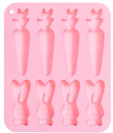 Silikonform Ostern, Karotten Süßigkeitsformen Für Ostern, 6 Gitter Osterhasen-Pralinenform, Silikon Schokoladenformen Ostern, Für Schokolade, Süßigkeiten, Gelee