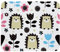 Büro-Mauspad, Gaming-Desktop-Mauspad, Gamepad-Matte, Gummiunterseite für Laptop, Computer, Igel-Blumen-Design