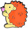 Mignon Animal émail broche broches dessin animé hérisson pour filles enfants cadeau épinglettes accessoire pour à dos Badges chapeaux Broches Broche De Pour Épingles Dans Bijoux (F, One Size)