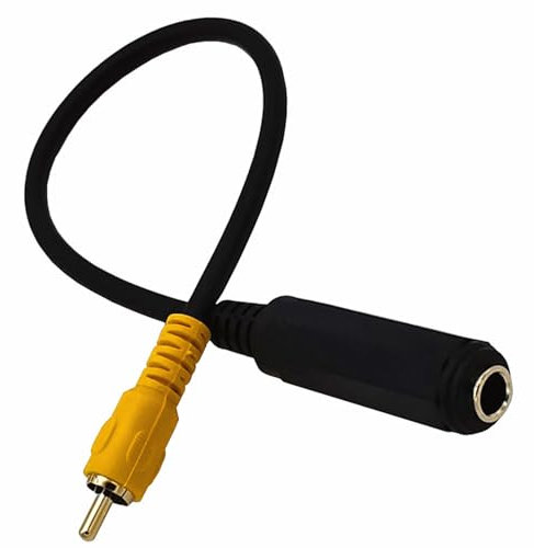 Cavo adattatore di prolunga da jack stereo TRS femmina da 30 cm e 6,35 mm a jack mono RCA maschio AUX