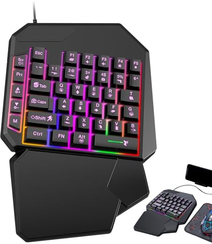 Bsbkoj Handed Keyboard, Programmabile Mobile Phone Keyboard, Ergonomic