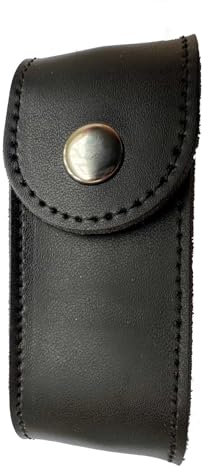 TUFF LUV Leather Belt Pouch [Compatible with Victorinox] Swiss Army Knives (2-6 Layers, 91mm). Fits Huntsman, Hiker, Climber, Handyman, Fieldmaster & DofE, Farmer & More |Black