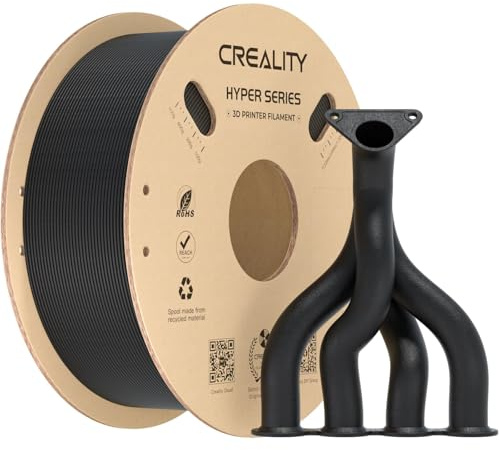 Creality 3D Printer Filament PLA Carbon Fiber Filament 1.75mm for K1C, Hyper PLA-CF for High Speed 50-300mm/s, 1kg(2.2lbs)/Spool, Dimensional Accuracy +/- 0.03 mm (Black)