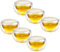 Juego de 6 tazas de té de cristal de doble pared, 100 ml, asiáticas, transparentes, resistentes al calor, pequeñas tazas de café