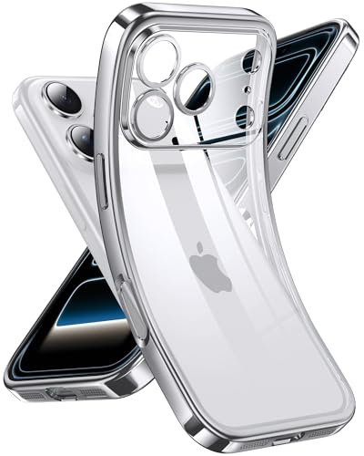 Supdeal Crystal Clear Hülle für iPhone 17 Pro, Niemals gelb mit Kameraschutz, Silikon Durchsichtig Handyhülle Weicher Passform, Ultra Dünn und Leicht Case Cover, 6,3, Silber