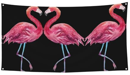 Flamingo-Party-Banner, Wandbanner, Party-Dekoration, Poster, Feier, 180 x 90 cm, Allerheiligen, Halloween