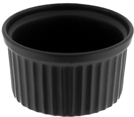 Almina 6 Teiliges Muffinform-Set Schale aus Porzellan Rund 180 ml Schwarz