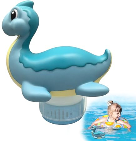 Flotteur de chlore pour piscine - Distributeur flottant de 100 g | Diffuseur Brome Spa | Distributeur de pastilles drôle | Entretien de l'eau de l'étang et nettoyage rapide | Jardin occidental