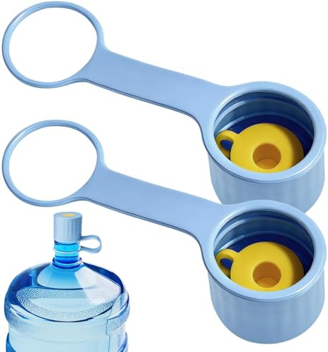 2Pcs 5 Gallon Water Jug Caps, Leak-Proof Reusable Silicone Replacement Lids, Dust-Proof Bottle Caps for 55mm & 60mm Standard/Screw/Crown Tops, Dishwasher Safe, Dark Blue