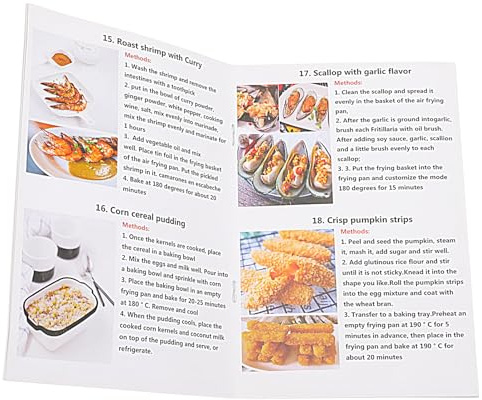 LABRIMP Livre de Recettes pour Cuisiner des Recettes Anglaises pour Friteuse à Air Chaud en Papier Léger et Portable