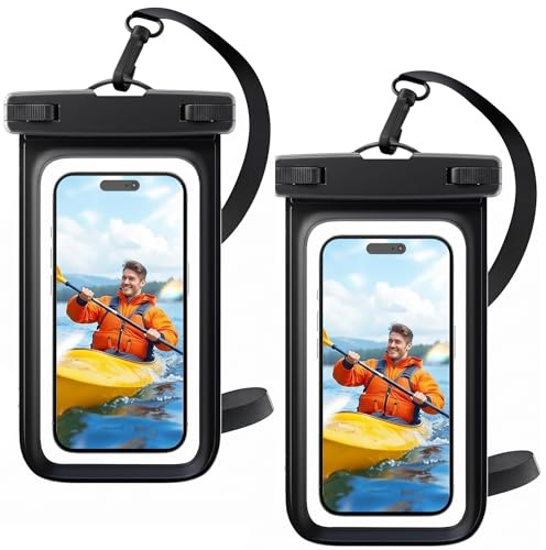 Funda Impermeable Móvil IPX8, 2 Piezas, Bolsa estanca Universal hasta 7.2