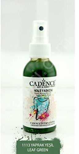 Cadence Textilfarbe zum Sprühen (Fashion Spray) | auf Wasserbasis | 100 ML (1113-Blattgrün)