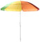 Parasol coloré 220 cm avec manchon de fond – Protection UV 50+ – Parasol de plage avec articulation pliante, multicolore