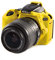 easyCover - Custodia in silicone per fotocamera - Protezione per fotocamera - Nikon D5500/D5600 - Giallo, giallo.