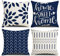 Homefeelzydys Kissenbezüge,Moderne Geometrie dekorative Baumwoll-Leinen-Kissenbezüge mit unsichtbarem Reißverschluss 50 x 50 cm Kissenbezug, 4er-Set für Wohnzimmerstuhl Sofa