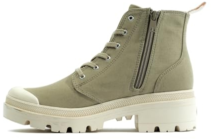 Palladium Pallabase Twill, Stivali Donna, Grigio, 41 EU