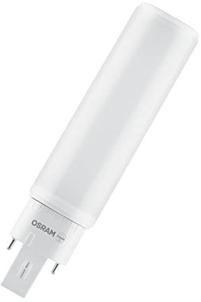 OSRAM DULUX D/E 13 Lámpara LED para casquillo G24Q-1, 6 vatios, 600 lúmenes, blanco cálido (3000K), giratoria, sustituye a la lámpara Dulux convencional de 13W