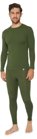 DANISH ENDURANCE Merino Thermounterwäsche Set Herren, Mittelschwer 180 g/m² | Merino Funktionsunterwäsche Set, Warm, Atmungsaktiv, Geruchshemmend, für Skifahren, Wandern und Wintersport