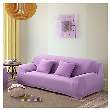Daesar Sofaüberwurf Polyester 90-140, Überzug für Sofa 1 Sitzer Modern Lila Überwurf Sofabezug Ecksofa Wasserdicht