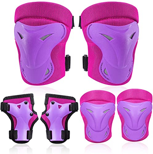 BOSONER Kinder Knieschoner Set, Schützer Set[6pcs] für Kinder und Erwachsene, Kinder Protektoren Set Inliner Knieschoner Kinder Schützer Inline Skates Kinder für Skateboard Roller Skaten Scooter BMX