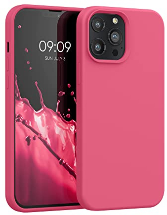 kwmobile Cover per iPhone 13 Pro Max Custodia - Back Case per Smartphone in Silicone TPU - Protezione Gommata - awesome pink