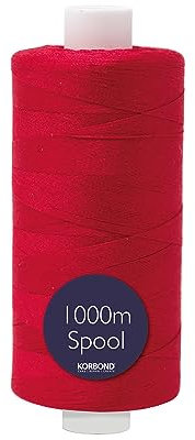 Korbond 1000 m Polyester-Nähgarn, Hand- und Maschinennähgarn (rot)