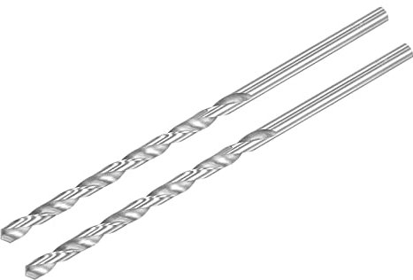 sourcing map 2 Stk HSS Spiralbohrer (Hochgeschwindigkeitsstahl) Extra lange Twist Bohrer 6mm Bohrdurchmesser 160mm Länge