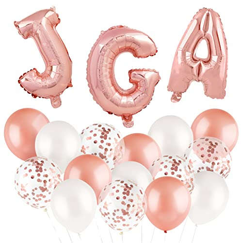 18 Pcs JGA Deko Frauen Luftballons Junggesellinnenabschied Rosegold JGA Folienballons Latexballons Girlande Deko Bride To Be Bachelorette JGA Ballons (JGA)