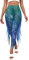 FEOYA Damen Push Up Leggings High Waist Leggins Meerjungfrau Bedruckte Leggings mit Flosse Glänzend Hose für Karneval Kostüm Alltag Halloween Rollenspiel Party Yoga D XL