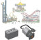 XGREPACK Batteriebox Bausteinteile Zubehör Power Functions L Motor Power Turn für Lego 10303 10257 10261 10247 (Lego Set Nicht im Lieferumfang enthalten) (Batteriebox Motor)